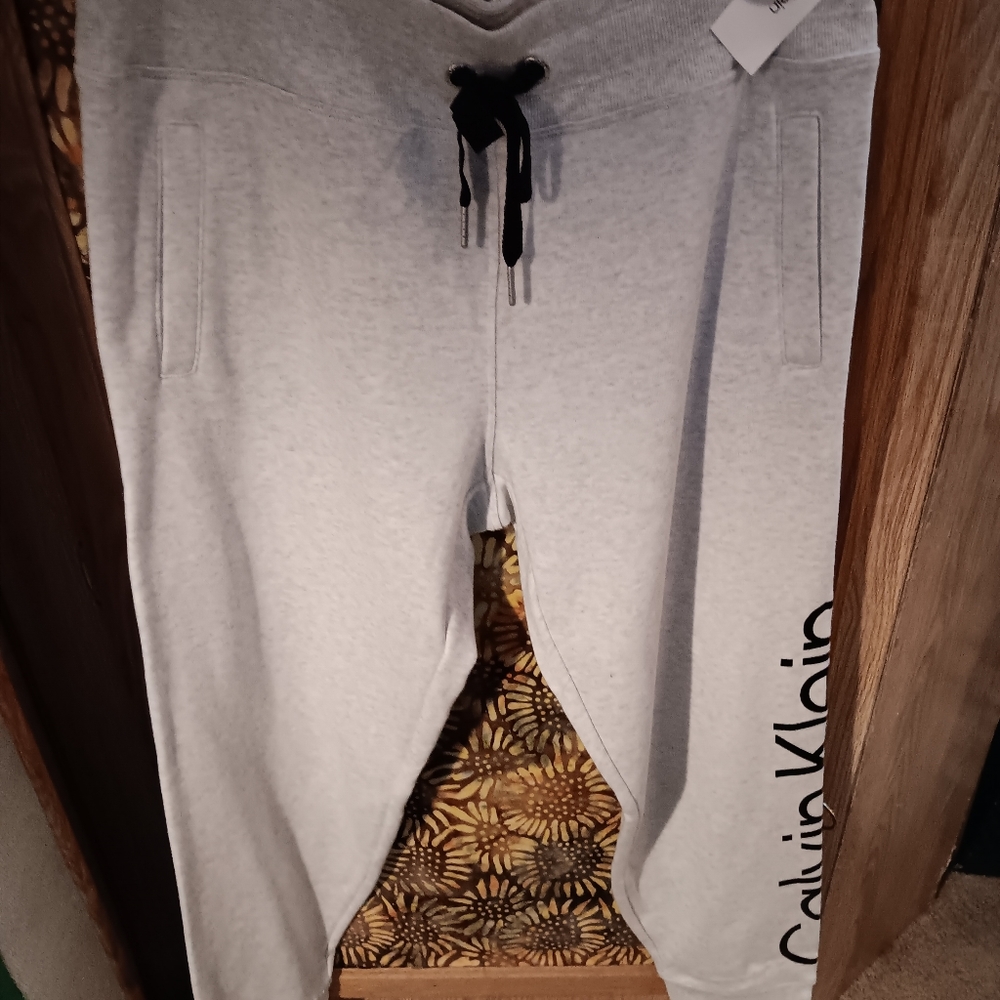 Calvin Klien Light Heather Grey Joggers Womans Size L